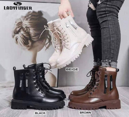Chelsea Lace-Up Ankle Martin Boots